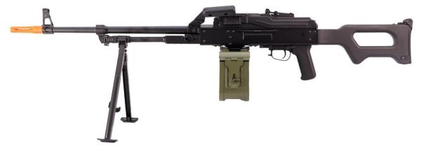 A&K AEG PKM SQUAD AUTOMATIC WEAPON AIRSOFT MACHINE GUN BLACK