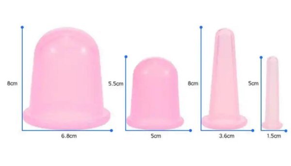 REBOUND COPO VENTOSA SILICONE ROSA CLARO KIT 4 PCS