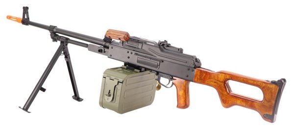 A&K AEG PKM SQUAD AUTOMATIC WEAPON AIRSOFT MACHINE GUN WOOD