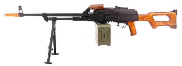 A&K AEG PKM SQUAD AUTOMATIC WEAPON AIRSOFT MACHINE GUN WOOD