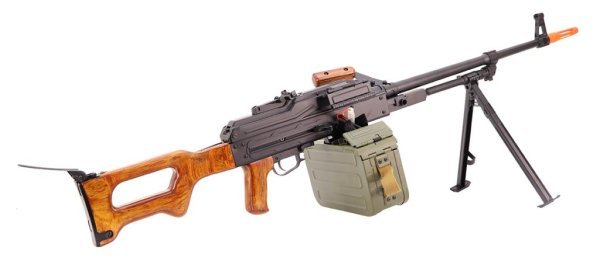 A&K AEG PKM SQUAD AUTOMATIC WEAPON AIRSOFT MACHINE GUN WOOD