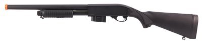 A&K PUMP ACTION M870 FULL METAL 400FPS TRAINING SHOTGUN LONG VERSION AIRSOFT RIFLE BLACK Arsenal Sports