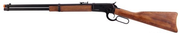 A&K GBBR M1892 WINCHESTER LEVER ACTION LONG TYPE AIRSOFT RIFLE LIGHT WOOD & BLACK