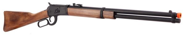 A&K GBBR M1892 WINCHESTER LEVER ACTION LONG TYPE AIRSOFT RIFLE LIGHT WOOD & BLACK