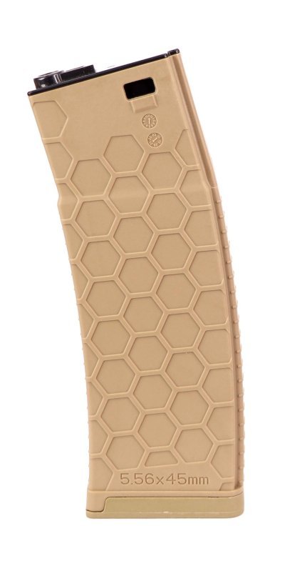 A&K MAGAZINE 200R MID-CAP HEXAMAG FOR M4 TAN Arsenal Sports