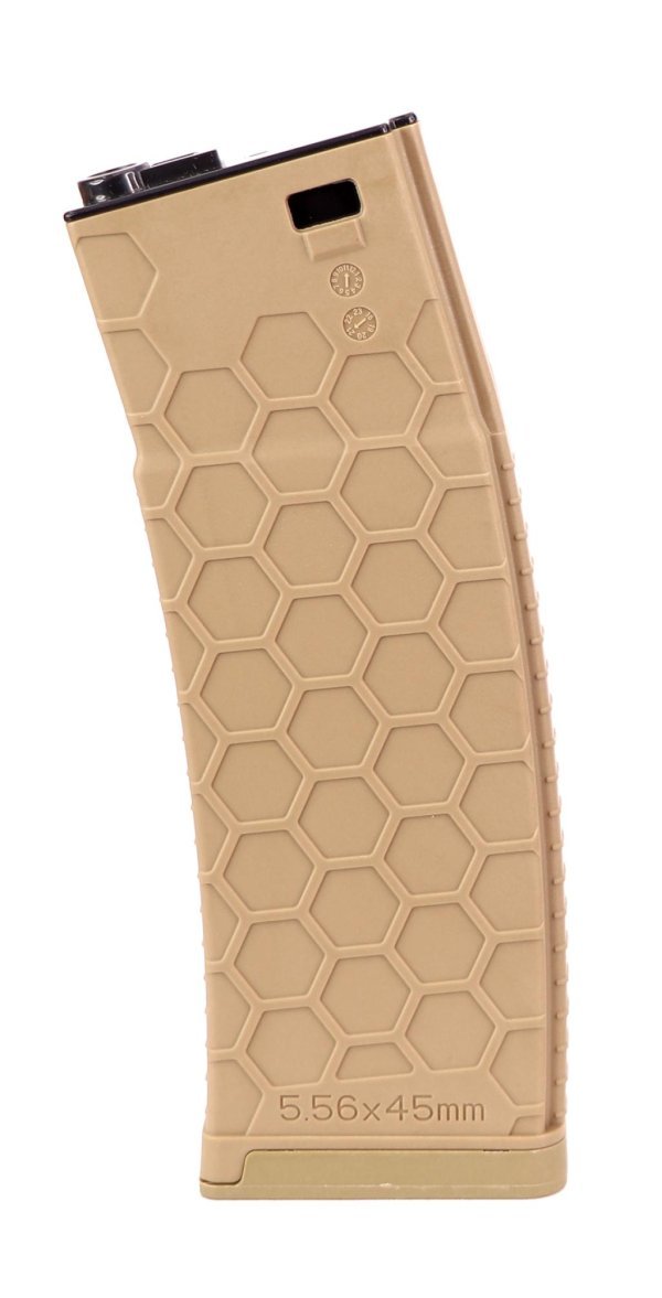 A&K MAGAZINE 200R MID-CAP HEXAMAG FOR M4 TAN