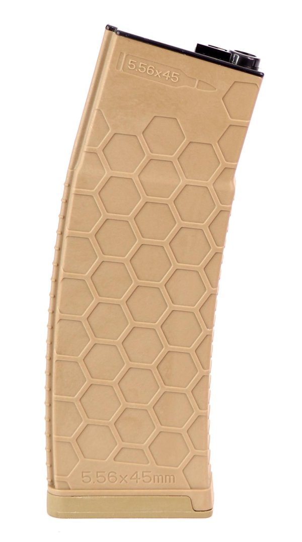 A&K MAGAZINE 200R MID-CAP HEXAMAG FOR M4 TAN