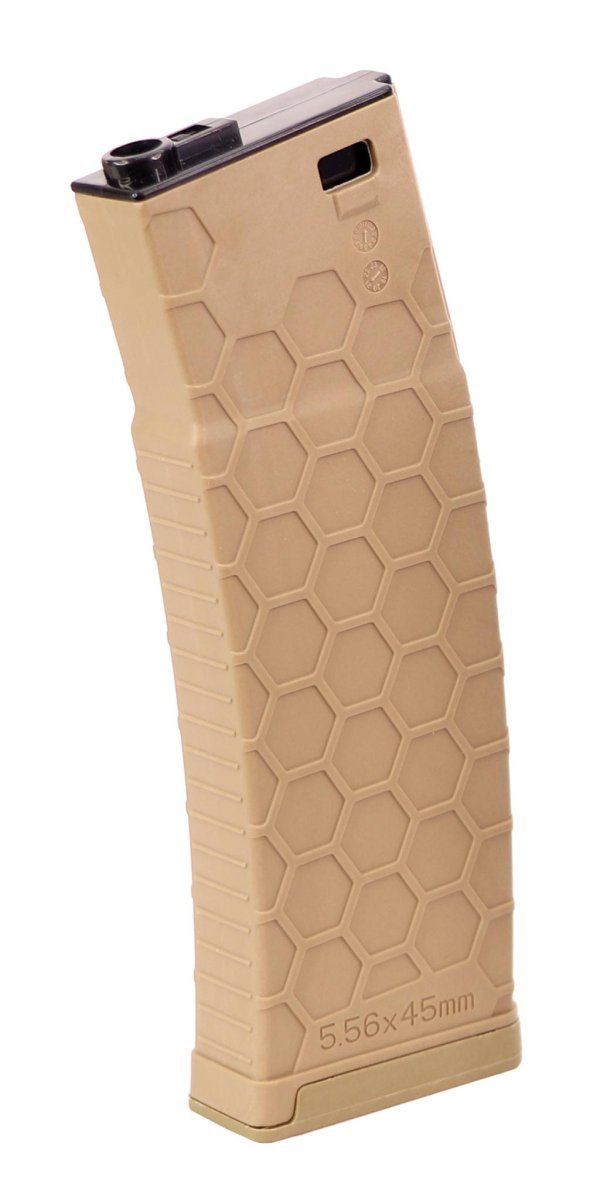 A&K MAGAZINE 200R MID-CAP HEXAMAG FOR M4 TAN