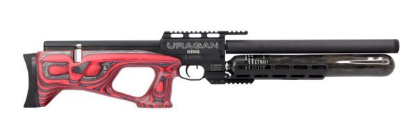 AIRGUN TECHNOLOGY 6.35MM URAGAN KING WITH DUAL STOCK RED PCP RIFLE COMBO