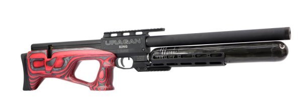 AIRGUN TECHNOLOGY 6.35MM URAGAN KING WITH DUAL STOCK RED PCP RIFLE COMBO