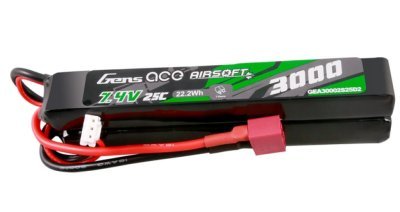 GENS ACE BATERIA LIPO 25C / 7.4 / 3000 / 2S2P JST DEANS Arsenal Sports