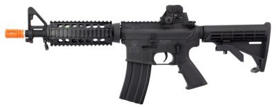 APS COLT AEG M4 CQB WITH GEARBOX SDU2.0 ESILVEREDGE POLYMER AIRSOFT RIFLE BLACK Arsenal Sports