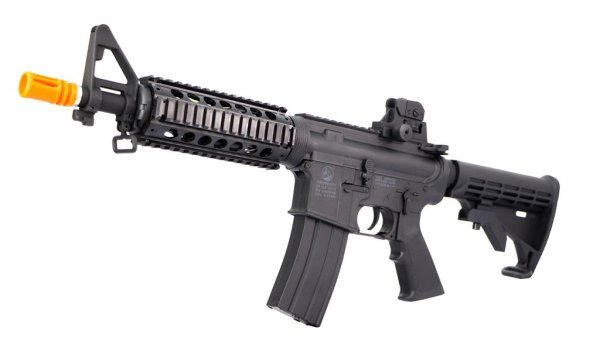 APS COLT AEG M4 CQB WITH GEARBOX SDU2.0 ESILVEREDGE POLYMER AIRSOFT RIFLE BLACK