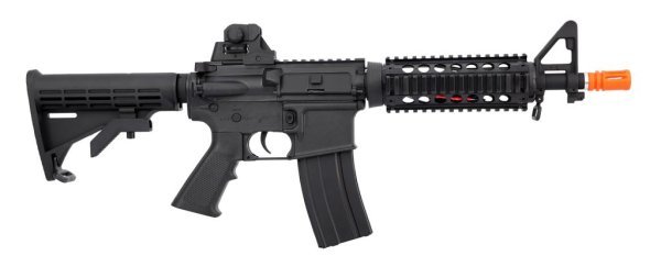 APS COLT AEG M4 CQB WITH GEARBOX SDU2.0 ESILVEREDGE POLYMER AIRSOFT RIFLE BLACK