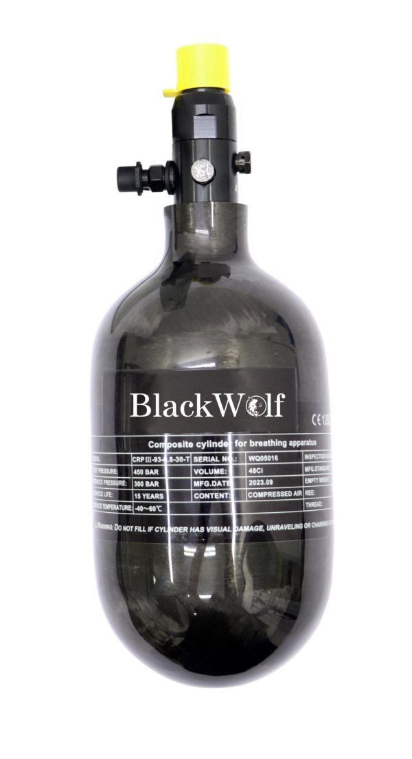 BLACKWOLF TANK HPA 48CI / 4500PSI CARBON WITH REGULATOR