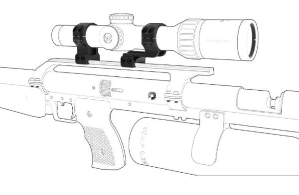 VECTOR OPTICS RING RAIL CANTILEVER 30MM 1.25