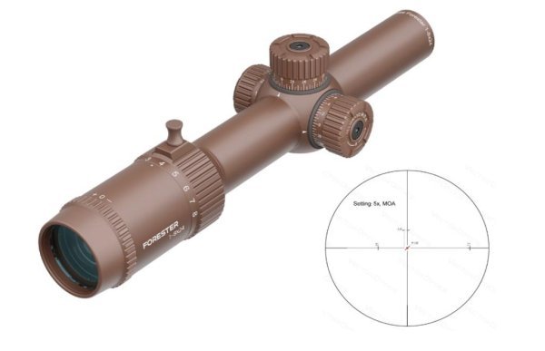 VECTOR OPTICS SCOPE FORESTER 1-8X24 FLAT DARK EARTH SFP