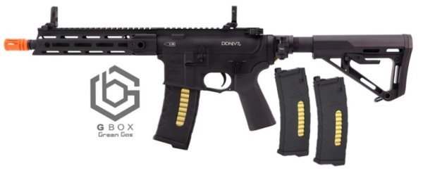 DANIEL DEFENSE EMG APS GBB AR-15 STYLE PISTOL V7P WITH G-BOX BLOWBACK AIRSOFT RIFLE BLACK