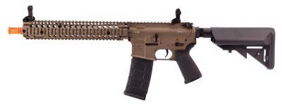 DANIEL DEFENSE EMG CYMA AEG DDM4A1 RIS II WITH HANDGUARD 12 QBS AIRSOFT RIFLE DESERT Arsenal Sports