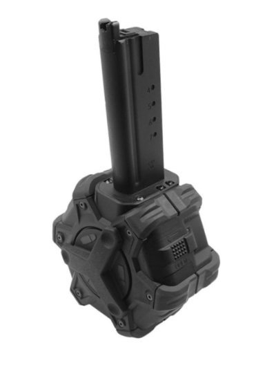 ARMORER WORKS MAGAZINE 350R DRUM GBB FOR DE SERIES & DESERT EAGLE SERIES BLACK Arsenal Sports