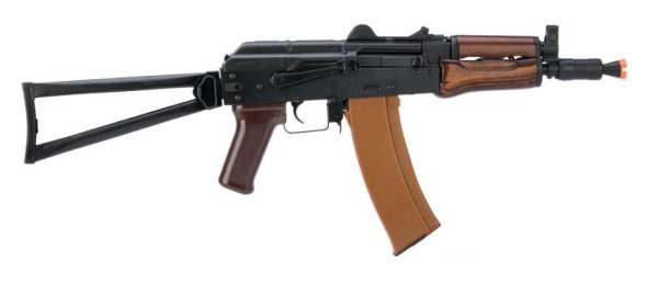 LCT AEG AK LCKS74UN STEEL FOLDING ELECTRIC BLOWBACK AIRSOFT RIFLE WOOD