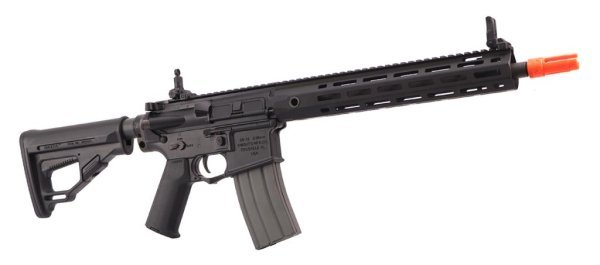 ARES KNIGHTS ARMAMENT AEG M4 SR-L WITH EFCS HANDGUARD M-LOK AIRSOFT RIFLE BLACK