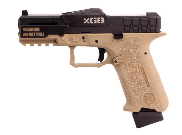 POSEIDON GBB P-1 CLOSE COMBAT TACTICAL BLOWBACK AIRSOFT PISTOL COLOR BLACK & TAN