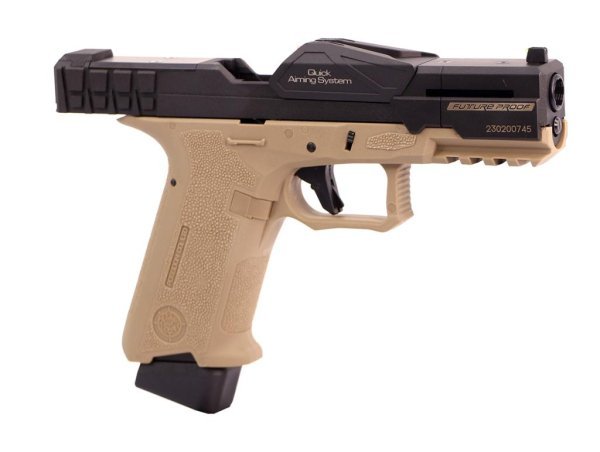 POSEIDON GBB P-1 CLOSE COMBAT TACTICAL BLOWBACK AIRSOFT PISTOL COLOR BLACK & TAN