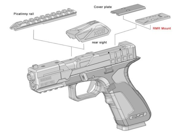 POSEIDON GBB P-1 CLOSE COMBAT TACTICAL BLOWBACK AIRSOFT PISTOL COLOR BLACK