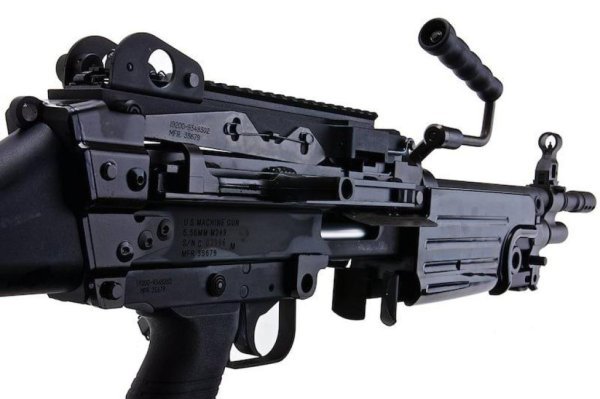 FN HERSTAL VFC CYBERGUN GBBR M249 SAW FULL METAL AIRSOFT RIFLE BLACK