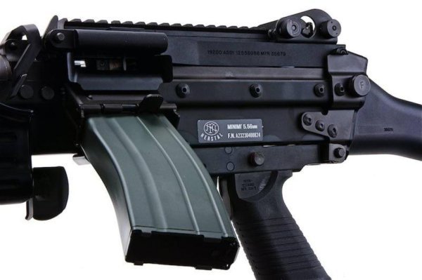 FN HERSTAL VFC CYBERGUN GBBR M249 SAW FULL METAL AIRSOFT RIFLE BLACK