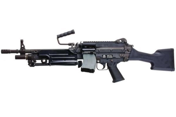 FN HERSTAL VFC CYBERGUN GBBR M249 SAW FULL METAL AIRSOFT RIFLE BLACK