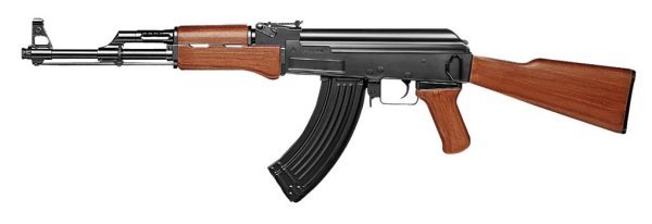 TOKYO MARUI AEG AK47 STANDARD TYPE AIRSOFT RIFLE BLACK & WOOD