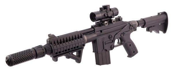 WE GBBR PLR-16 SOCOMGEAR BLOWBACK AIRSOFT RIFLE BLACK COMBO