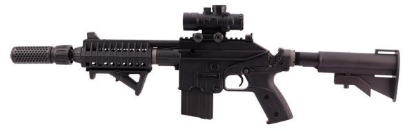 WE GBBR PLR-16 SOCOMGEAR BLOWBACK AIRSOFT RIFLE BLACK COMBO