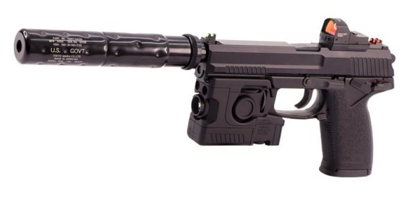 TOKYO MARUI GBB MK23 SOCOM WITH RAIL & RED DOT AIRSOFT PISTOL BLACK COMBO