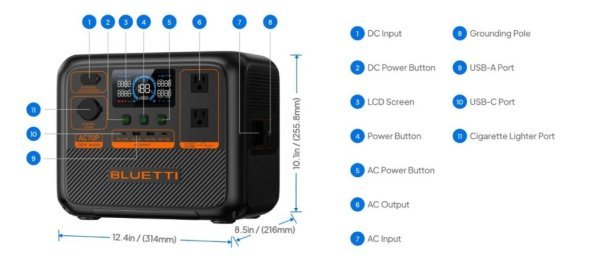 BLUETTI ESTACAO ENERGIA 1000 WATTS / 864WH