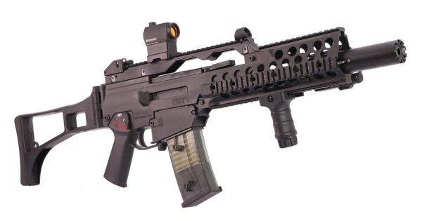 H&K UMAREX VFC LICENSED GBBR G36C BLOWBACK AIRSOFT RIFLE BLACK COMBO