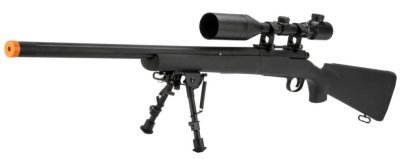 CLASSIC ARMY SPRING SNIPER M24 SOCOM MIL AIRSOFT RIFLE BLACK Arsenal Sports