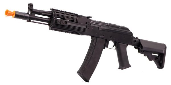 CLASSIC ARMY AEG AK74 TACTICAL FULL METAL AIRSOFT RIFLE WOOD & BLACK