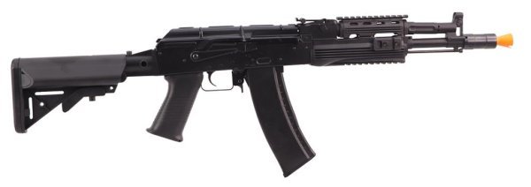 CLASSIC ARMY AEG AK74 TACTICAL FULL METAL AIRSOFT RIFLE WOOD & BLACK