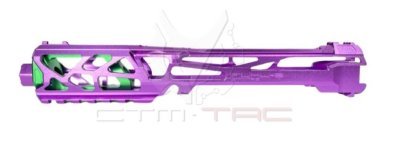 CTM-TAC FUKU-2 CNC UPPER RECEIVER KIT SKELETON LONG FOR AAP01 VIOLET & GREEN Arsenal Sports