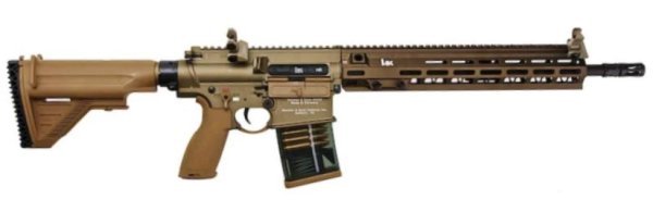 H&K KNIGHTS ARMAMENT VFC AEG M110A1 WITH GATE ASTER AIRSOFT RIFLE TAN