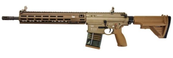 H&K KNIGHTS ARMAMENT VFC AEG M110A1 WITH GATE ASTER AIRSOFT RIFLE TAN