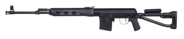 LCT AEG SNIPER SVD-S WITH ELECTRONIC TRIGGER AIRSOFT RIFLE BLACK