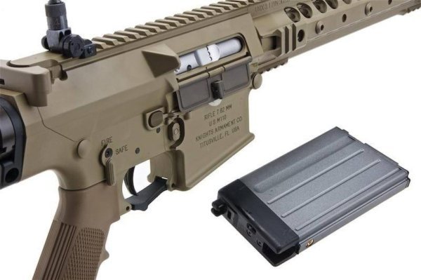 KNIGHTS ARMAMENT VFC GBB SR25 M110K1 SASS KAC ECC BLOWBACK AIRSOFT RIFLE DESERT