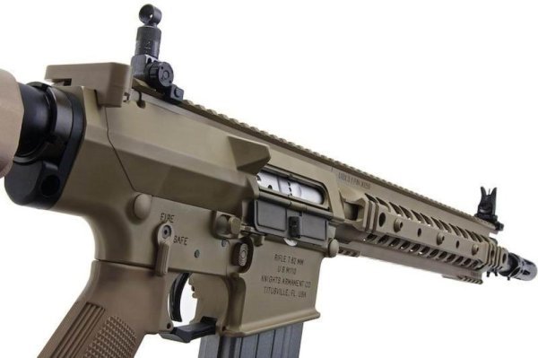 KNIGHTS ARMAMENT VFC GBB SR25 M110K1 SASS KAC ECC BLOWBACK AIRSOFT RIFLE DESERT