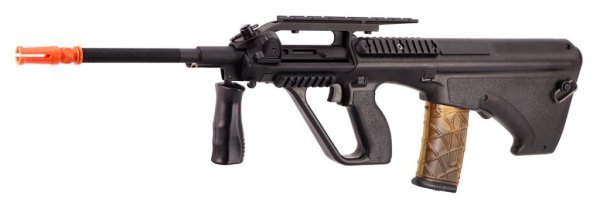 ARMY ARMAMENT AEG AUG ALLOYED GB LONG AIRSOFT RIFLE BLACK