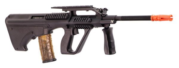 ARMY ARMAMENT AEG AUG ALLOYED GB LONG AIRSOFT RIFLE BLACK