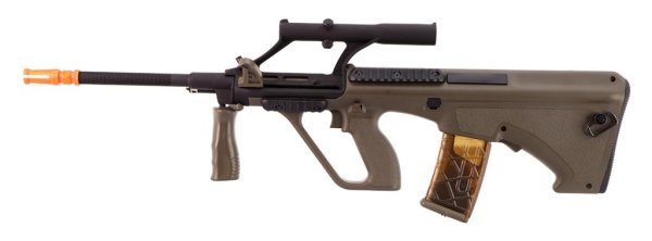 ARMY ARMAMENT AEG AUG ALLOYED GB LONG AIRSOFT RIFLE OD GREEN